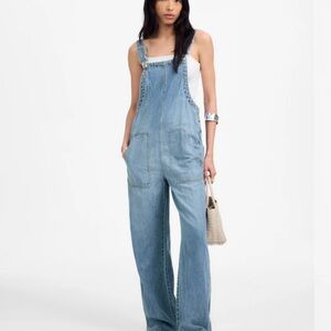 Madewell Light Blue Denim Women's Overalls - Straight Wide Leg